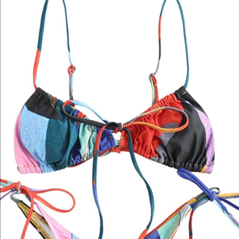 New With Tags - Women’s High Cut Thong Bikini Set Cami String Bathing Suit